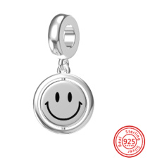 Sterling silver 925 Smiley - American Dream - Smile, you are beautiful, bracelet pendant symbol