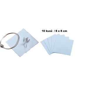 Cleaning cloth - silver polishing cloth blue 8 x 8 cm 10 pieces