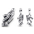 Charm Sterling silver 925 Exclamation mark and question mark - Mini medallion, bracelet pendant