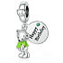 Charm Sterling Silver 925 Happy Birthday Teddy Bear 2in1, Birthday Bracelet Pendant