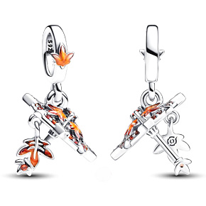 Charm Sterling silver 925 King of Glory Gongsunli umbrella with maple leaf pendant on bracelet symbol