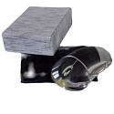 Crystal glass PC mouse, clear - paperweight,