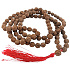 108 Mala Shiva Rudraksha, meditation jewellery, natural Indian seeds, knotted, elastic, handmade, tassel 8 cm, bead 7-8 mm