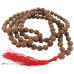108 Mala Shiva Rudraksha, meditation jewellery, natural Indian seeds, knotted, elastic, handmade, tassel 8 cm, bead 7-8 mm
