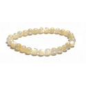 Pearl elastic bracelet made of natural shell, ball 6 mm / 16-17 cm, symbol of femininity