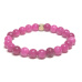 Tourmaline Rubelite pink bracelet elastic natural stone, ball 8 mm / 16-17 cm, guardian of good mood