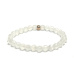 Selenite/Alabaster bracelet elastic natural stone, ball 6 mm / 16 - 17 cm, angelic energy