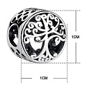 Sterling silver 925 Tree of Life - family is where love grows, bead for bracelet family