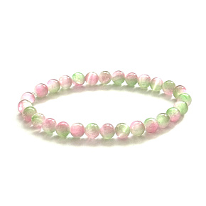 Calcite melon bracelet elastic natural stone, ball 6 mm / 16 - 17 cm, intuition-creativity-harmony-memory Calcite melon bracelet elastic natural stone, ball 6 mm / 16 - 17 cm, intuition-creativity-harmony-memory