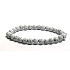 Lava white bracelet elastic natural stone, ball 6 mm / 16-17 cm, born of the four elements