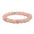 Tourmaline salmon bracelet elastic natural stone, ball 8 mm / 16-17 cm, guardian of good mood