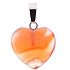 Carnelian Heart pendant natural stone 20 mm, Teach us here and now
