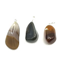 Agate natur Troml pendant natural stone, 2,2 - 3 cm, 1 piece