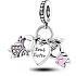 Charm Sterling silver 925 Siblings Sisters 3in1, family bracelet pendant