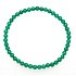 Agate green bracelet elastic natural stone, ball 4 mm / 19 cm, symbolizes the element earth