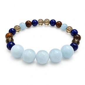 Bracelet with a story – Wherever life takes you, natural minerals, 8 mm bead / wrist 16–18 cm