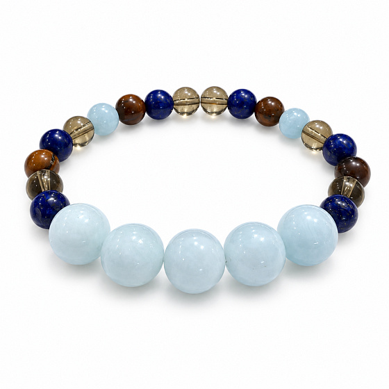 Bracelet with a story – Wherever life takes you, natural minerals, 8 mm bead / wrist 16–18 cm