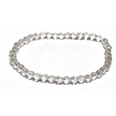 Crystal facet bracelet elastic natural stone, ball 4 mm / 16 - 17 cm, stone stones Crystal facet bracelet elastic natural stone, ball 4 mm / 16 - 17 cm, stone stones