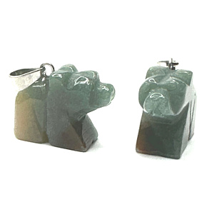 Agate Indian Bear pendant natural stone, hand cut figurine 1,8 x 2,5 x 8 mm, symbolizes the element of earth Agate Indian Bear pendant natural stone, hand cut figurine 1,8 x 2,5 x 8 mm, symbolizes the element of earth