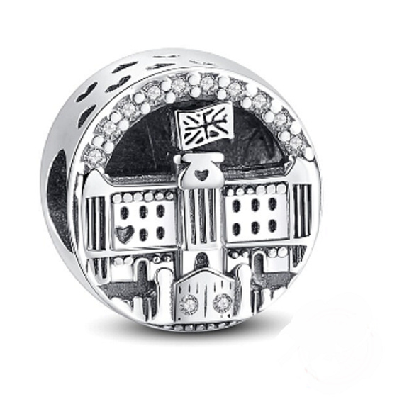 Sterling silver 925 London holiday, travel bracelet bead
