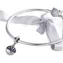 Sterling silver 925 Love Surprise - royal blue, openable love bracelet pendant