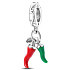 Sterling silver 925 Chilli pepper - for lovers of good cuisine, 2in1 pendant for bracelet, food and drink