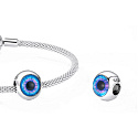 Charm Sterling silver 925 Eye, bead on bracelet symbol
