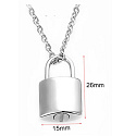 Commemorative, memorial urn pendant, Waterproof lock, Stainless steel 15 x 26 cm