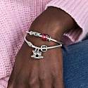 Charm Sterling silver 925 Mom, bead on bracelet letters