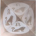 Glass pyramid clear, Leo zodiac sign