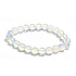 Opalit bracelet elastic, synthetic stone ball 8 mm / 16 - 17 cm, wishing and hope stone