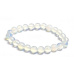 Opalit bracelet elastic, synthetic stone ball 8 mm / 16 - 17 cm, wishing and hope stone