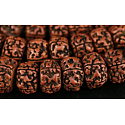 Rudraksha old Tibetan oil bead, hand polished - Nepal 15-17 mm