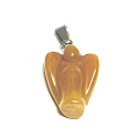 Avanturine orange Angel guardian pendant natural stone hand cut 2 - 2,2 cm, stone of happiness and prosperity