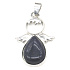 Goldstone blue Avanturine Angel guardian pendant 3,5 x 2,5 mm, stone of ambition