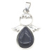 Goldstone blue Avanturine Angel guardian pendant 3,5 x 2,5 mm, stone of ambition