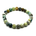 Hackmanit bracelet elastic natural stone, ball 7,5 - 8 mm /16 - 17 cm, stone inner transformation