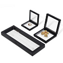 3D universal plastic frame with foil, black 9 x 23 cm