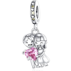 Sterling silver 925 Love - we are in love, bracelet pendant