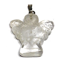 Crystal Angel guardian pendant natural stone hand cut 3 cm 1 piece, stone stones