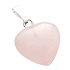 Rose Heart Pendant natural stone 2,2 cm 1 piece, stone of love