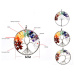 7 Chakras Tree of Life pendant natural stone, healing 5 cm