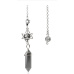 Hematite Merkaba + pendulum, natural stone pendant 71 x 8 x 8 mm