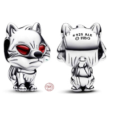 Charm Sterling Silver 925 Game of Thrones Ghost Bead - Ghost Direwolf, Bracelet Bead, Movie