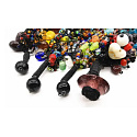 Ancient glass bracelet handmade from Nepal colorful with glass beads 21 cm 62 g