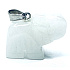 Quartz Elephant pendant natural stone, hand cut figurine 1,8 x 2,5 x 8 mm, the most perfect healer