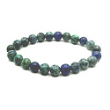 Azurite bracelet elastic natural stone, ball 8 mm / 16 - 17 cm