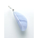 Chalcedony Trommel pendant natural stone, 2,2 - 3 cm, 1 piece, stone of love and joy