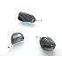 Obsidian Rainbow Trommel Pendant natural stone, 2,2 - 3 cm, 1 piece, stone of salvation