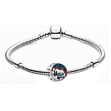 Charm Sterling silver 925 Snow-covered magic land, bead for bracelet Christmas
